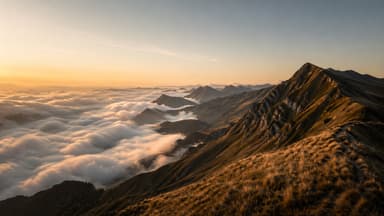 Landscape photograph — morning light over mountain ridge